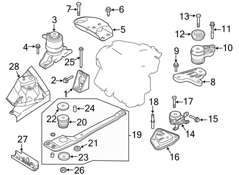 2002 ford escape front mount aluminum bracket|Engine Mount .